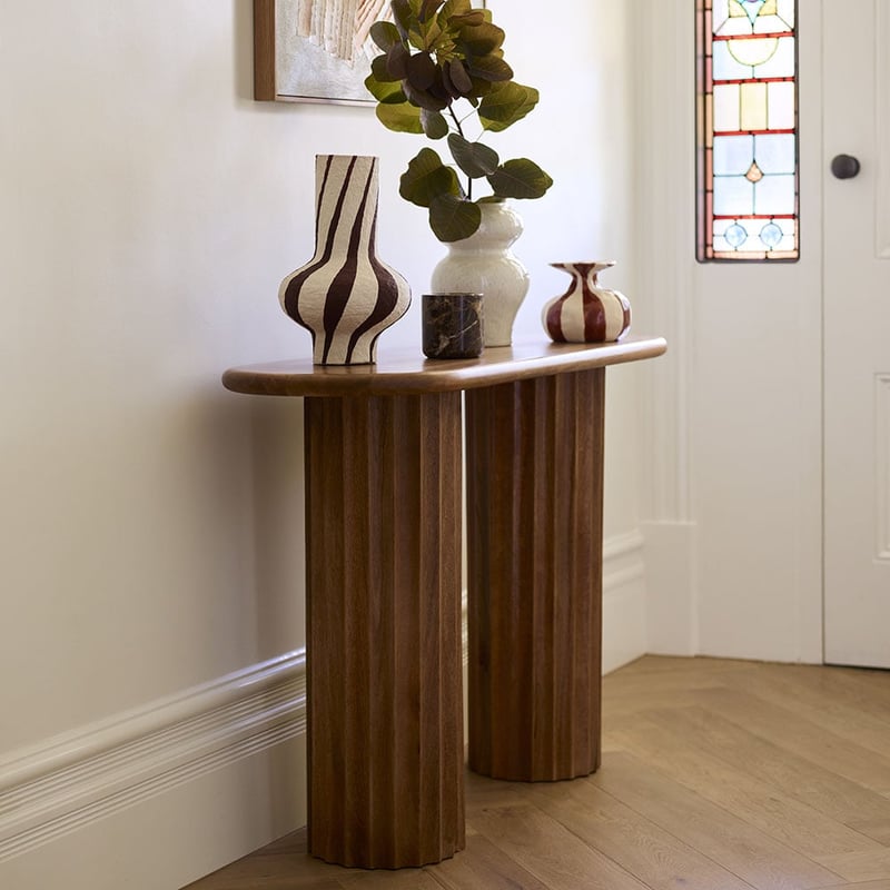 Reed Walnut Console
