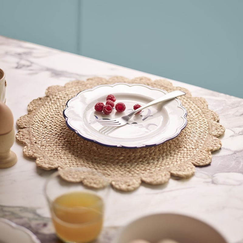 Siena Natural Jute Scalloped Placemat Pack of 2