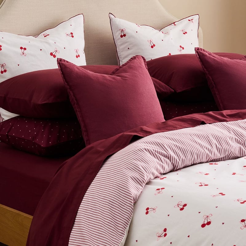 Ma Cherie Printed White Quilt Cover Set + Separates