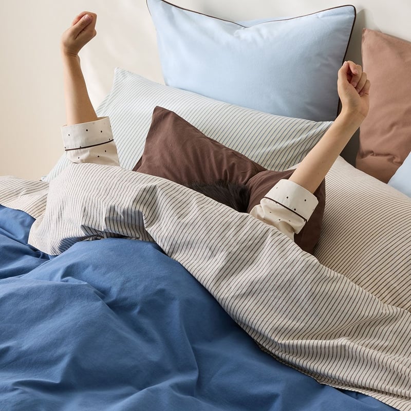 Stonewashed Cotton Bluestone Quilt Cover Separates