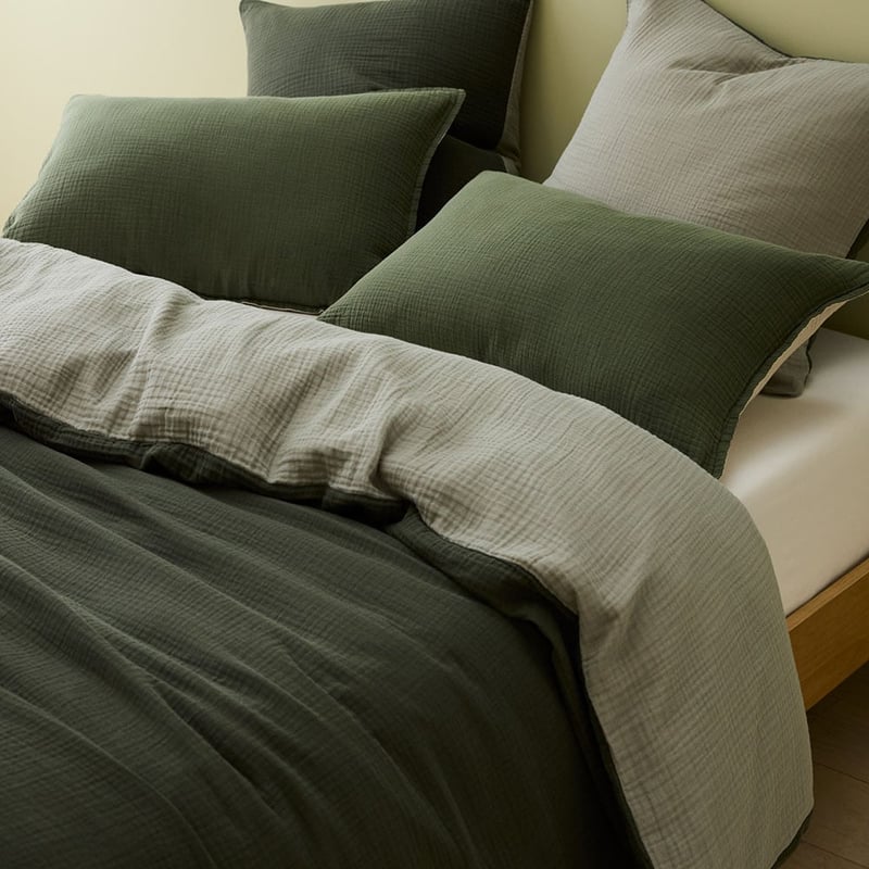 European 4 Sided Reversible Muslin Eden Quilt Cover Separates
