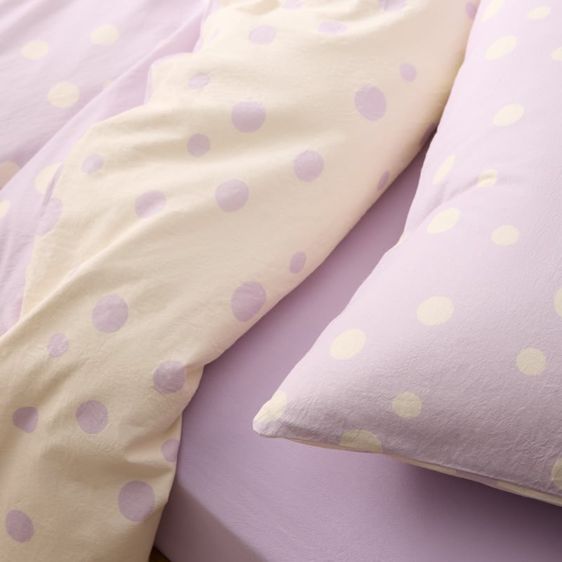 Stonewashed Sloane Lilac Spot Quilt Cover Set