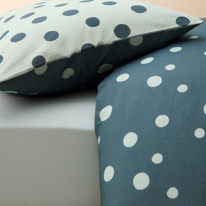 Stonewashed Sloane Sage Spot Quilt Cover Set