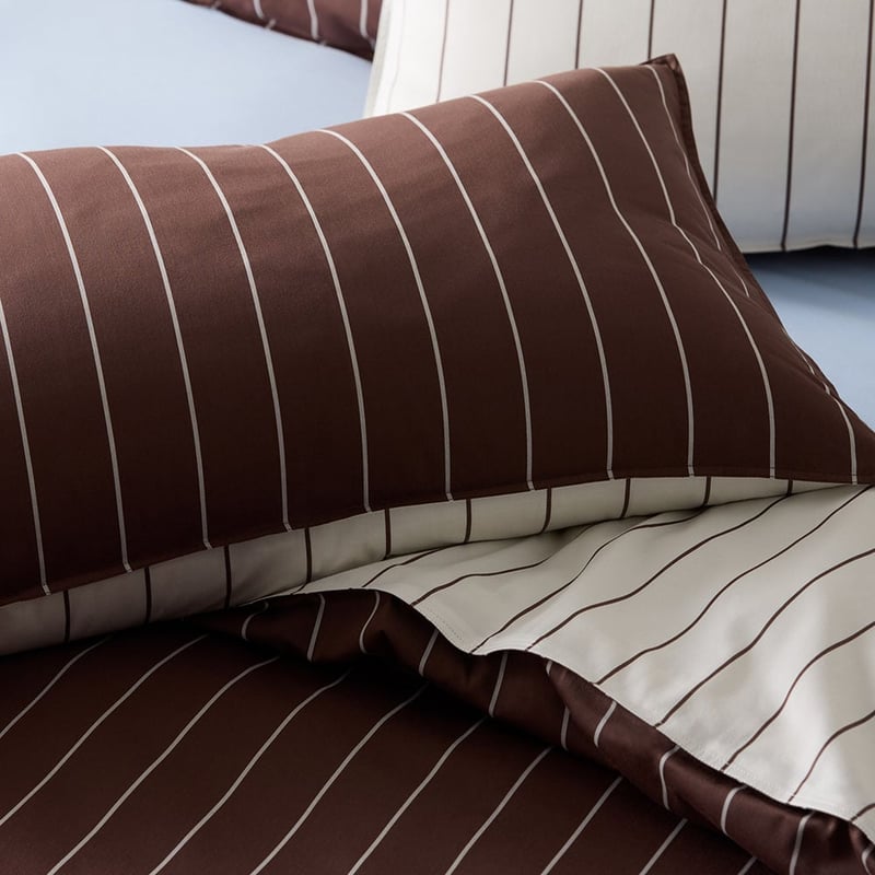 Bayes Chocolate Stripe Pillowcase
