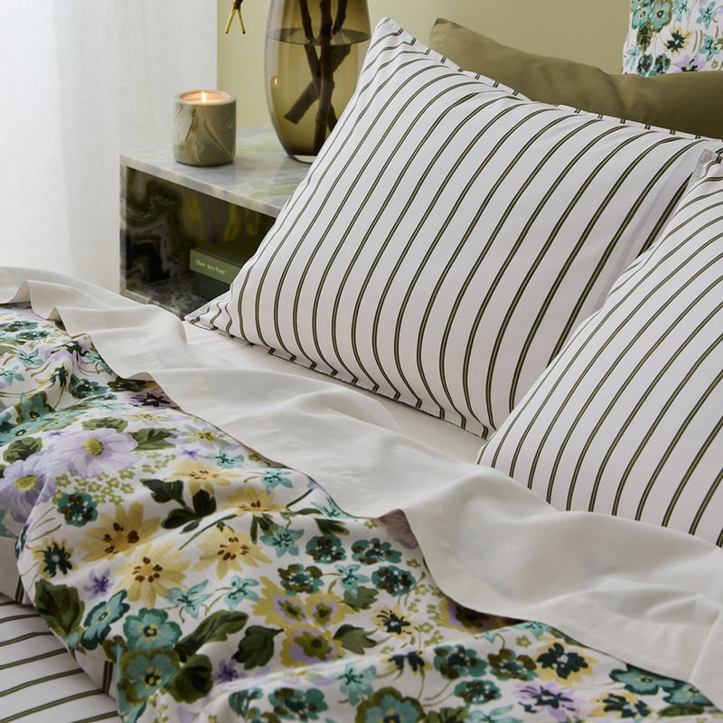 Zoey Green Floral Quilt Cover Set + Separates