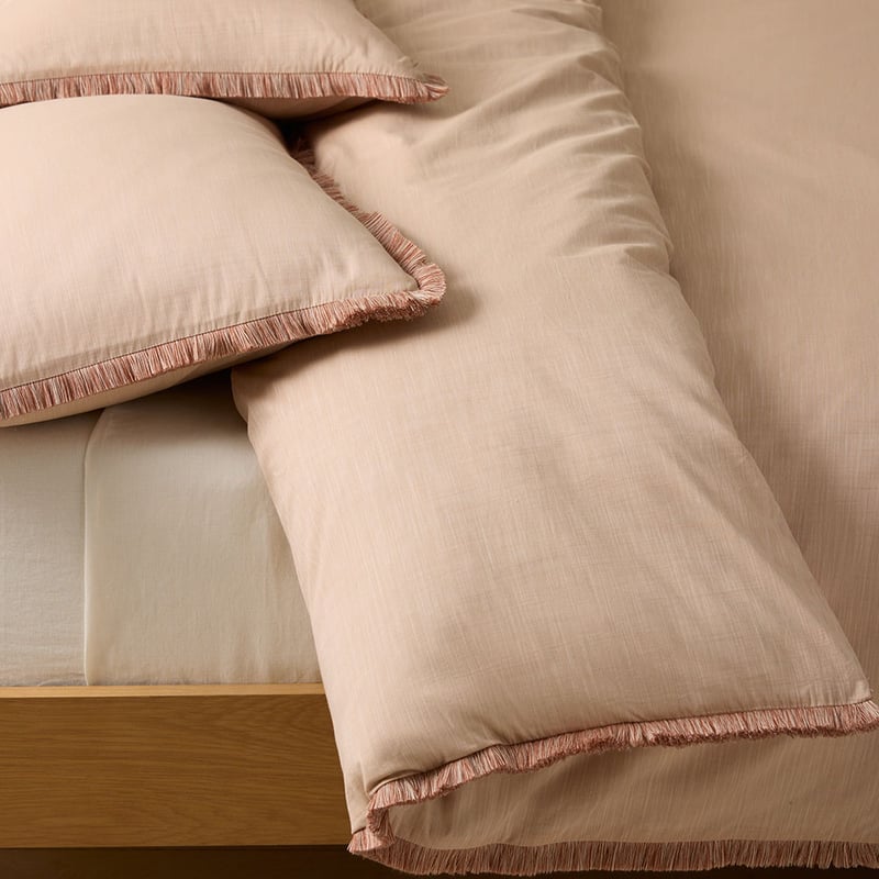 Thea Fringe Natural Quilt Cover Set + Separates