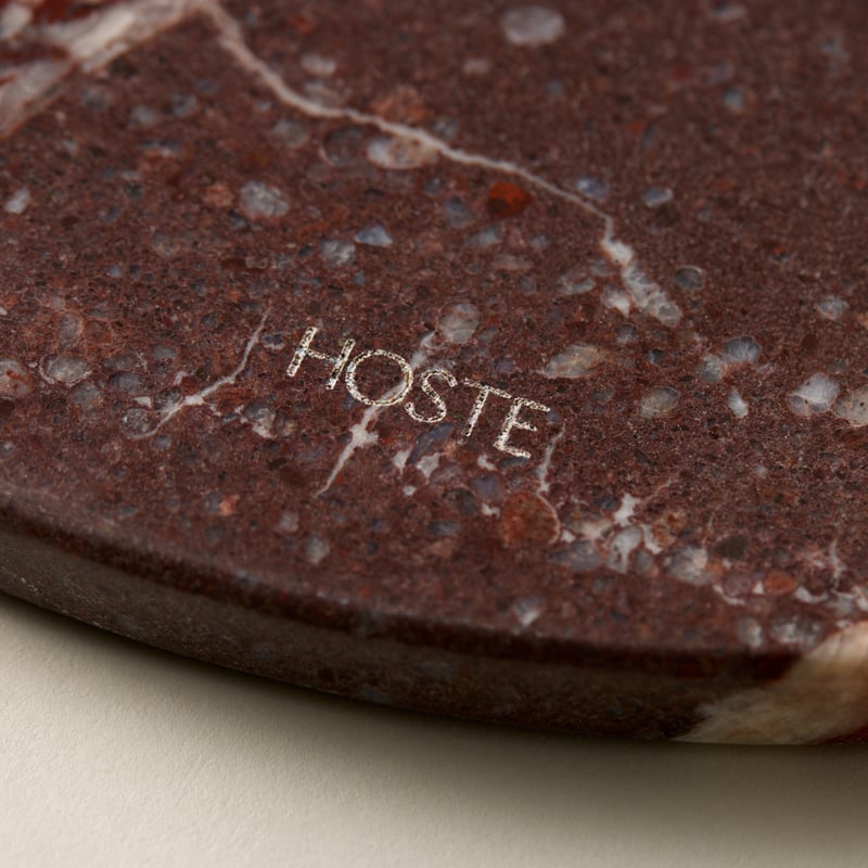 Pebble Burgundy Marble Board Knife Set
