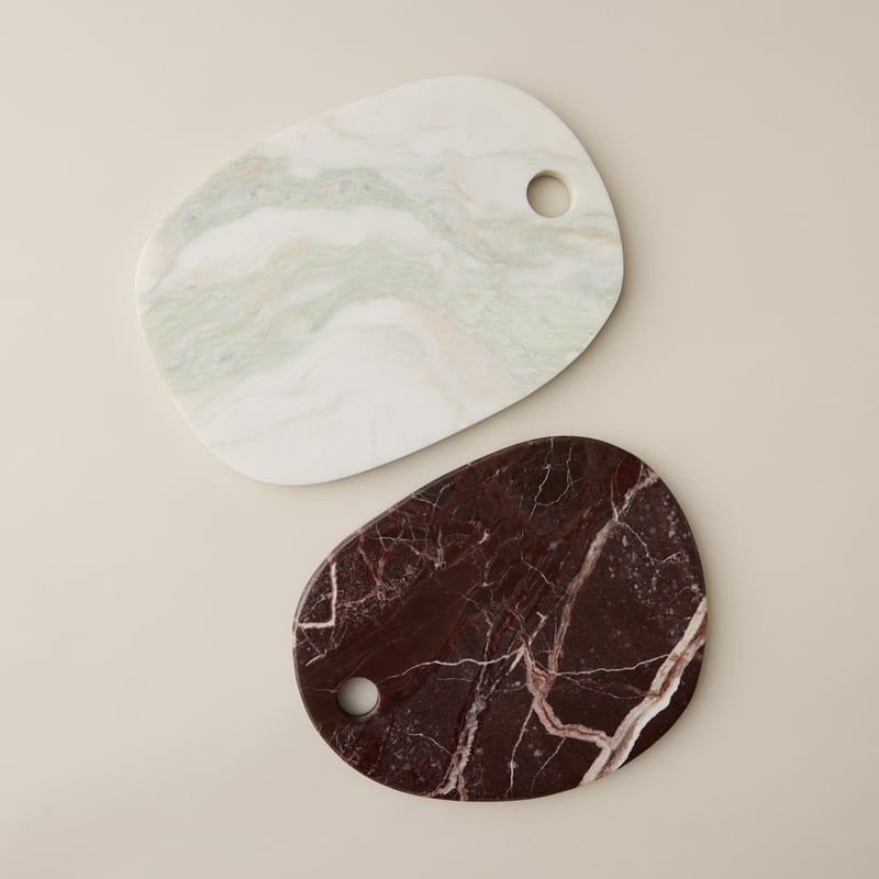 Pebble Burgundy Marble Board Knife Set