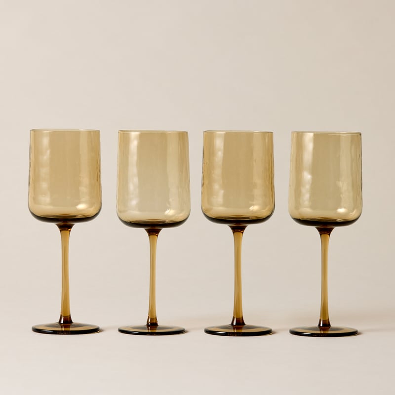 Allegra Amber Wine Glass Pack of 4