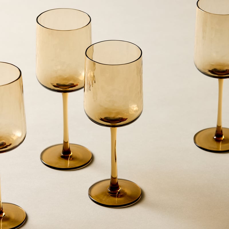 Allegra Amber Wine Glass Pack of 4