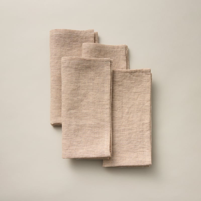 Rae Washed Red Linen Napkins Pack of 4