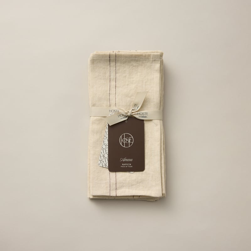 Amara Natural Linen Napkins Pack of 4