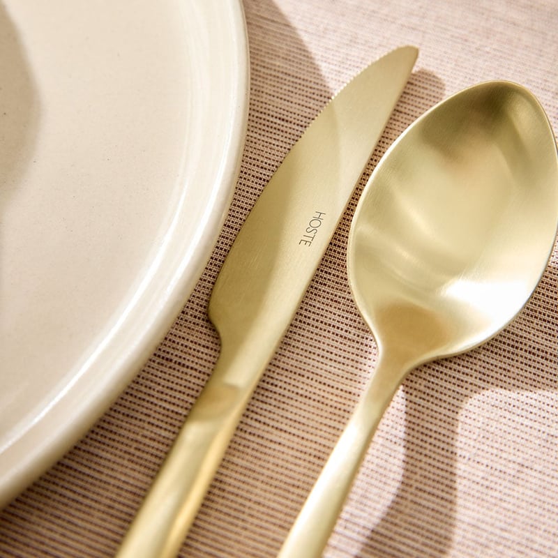 Matilda Matte Gold Cutlery Set of 16