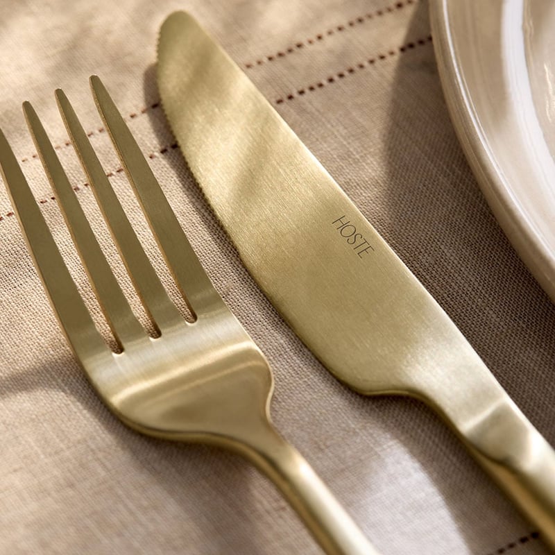Matilda Matte Gold Cutlery Set of 16