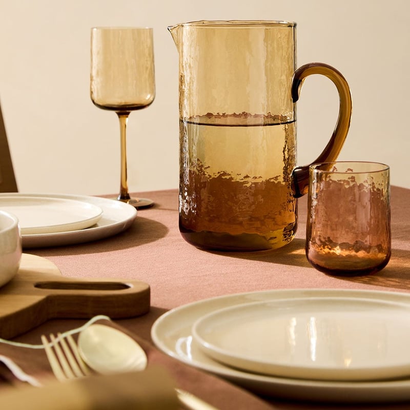 Allegra Amber Wine Glass Pack of 4