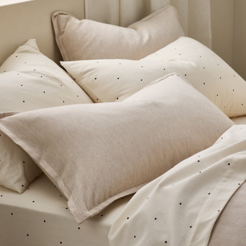 Melange Oat Flannel Quilt Cover Set + Separates