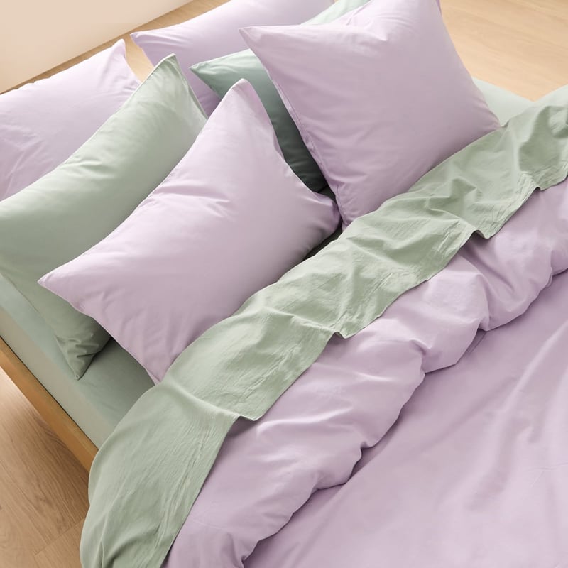Stonewashed Cotton Misty Lilac Quilt Cover Separates