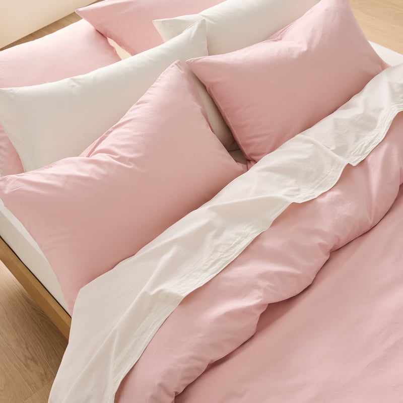 Stonewashed Cotton Peony Quilt Cover Separates