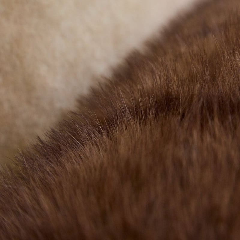 Lucerne Mocha Recycled Fur Cushion