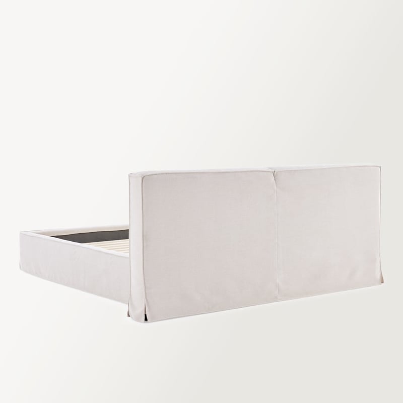 River Beige Linen Bed