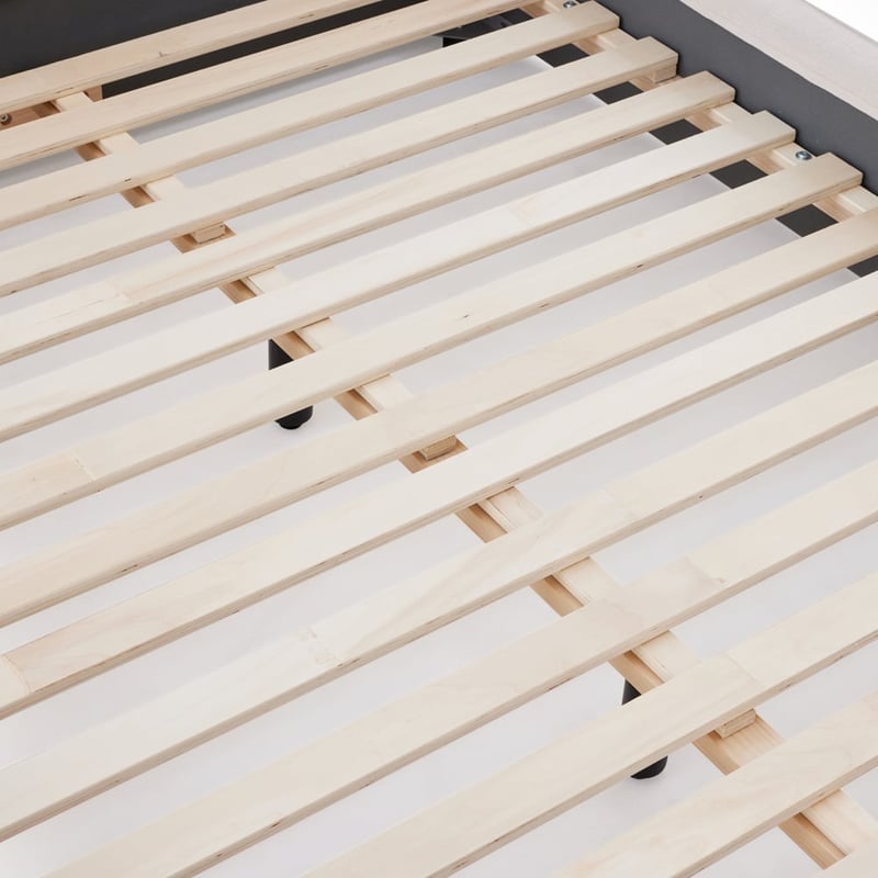 River Beige Linen Bed