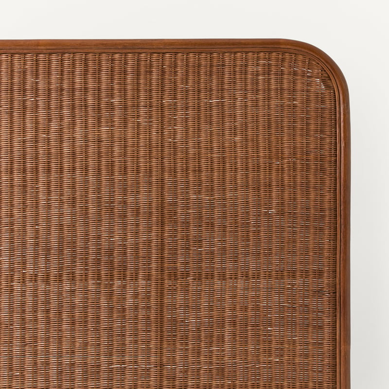 Lena Walnut Rattan Bedhead
