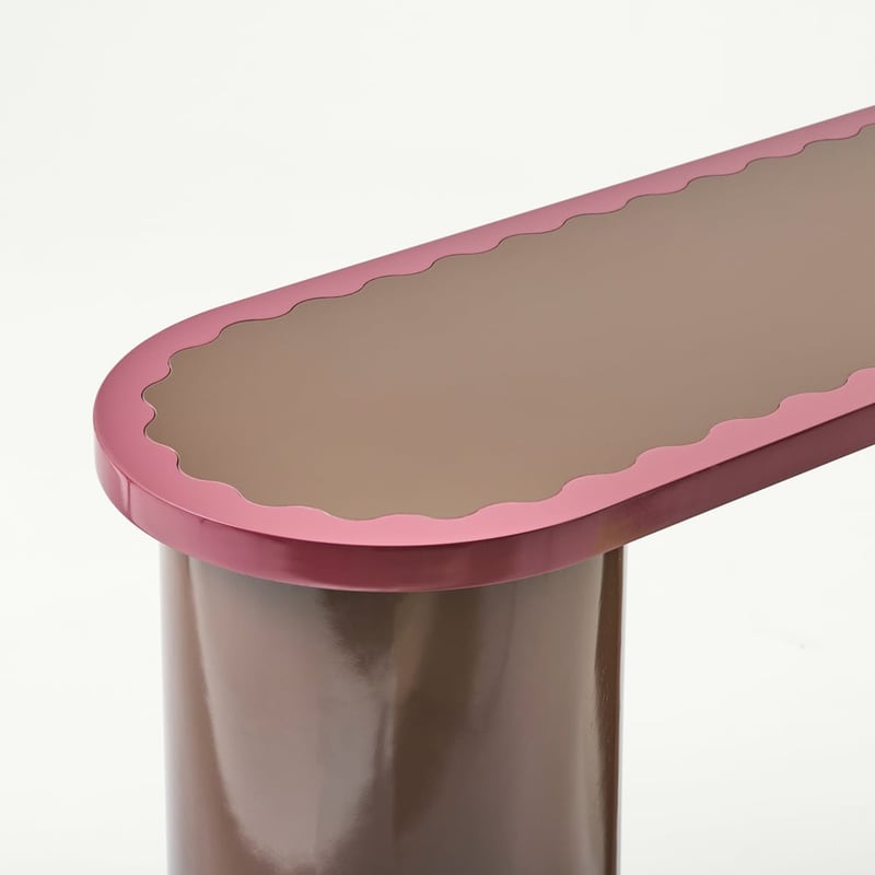 Clover High Gloss Chocolate & Plum Console