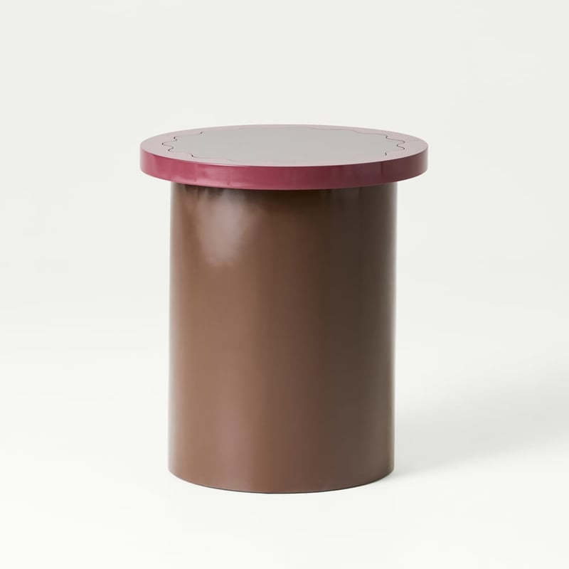 Clover Chocolate & Plum High Gloss Side Table