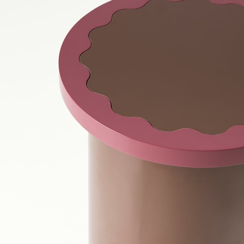 Clover Chocolate & Plum High Gloss Side Table