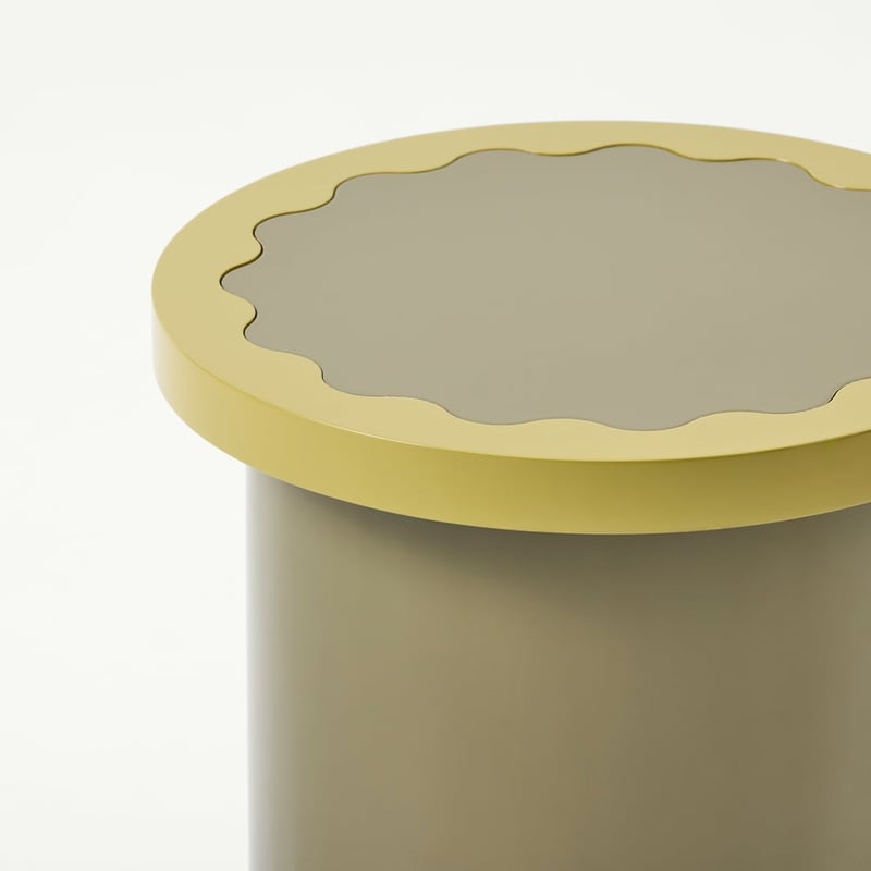 Clover Olive & Chartreuse High Gloss Coffee Table