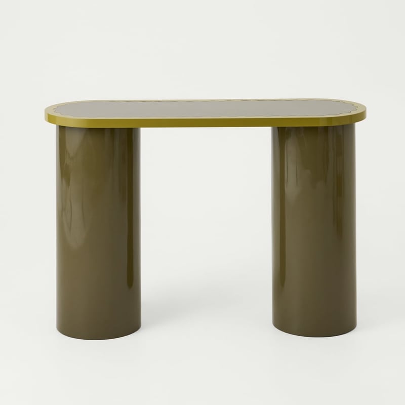 Clover High Gloss Olive & Chartreuse Console