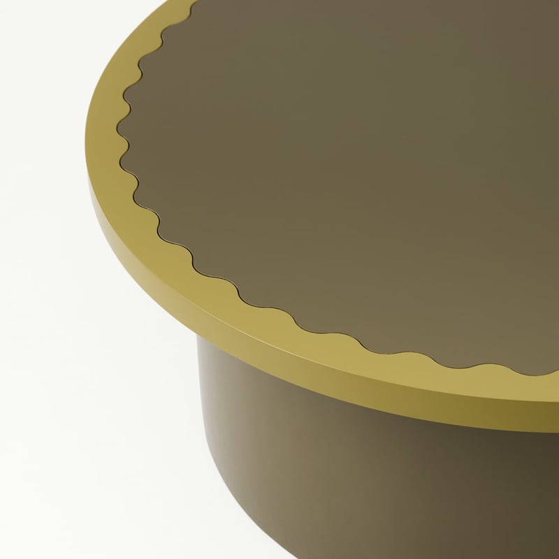 Clover High Gloss Olive & Chartreuse Coffee Table