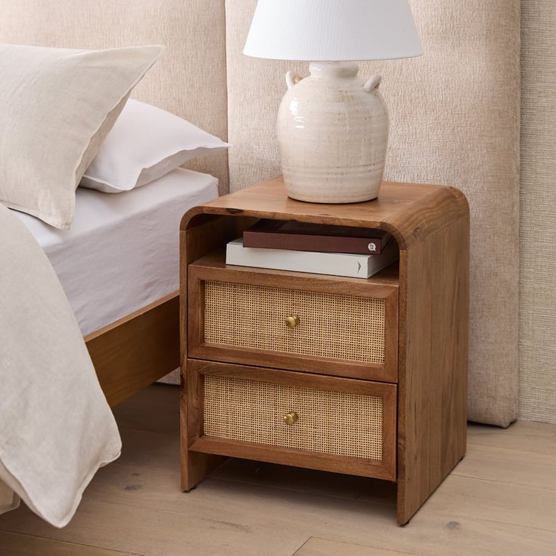 Cove Walnut Bedside Table