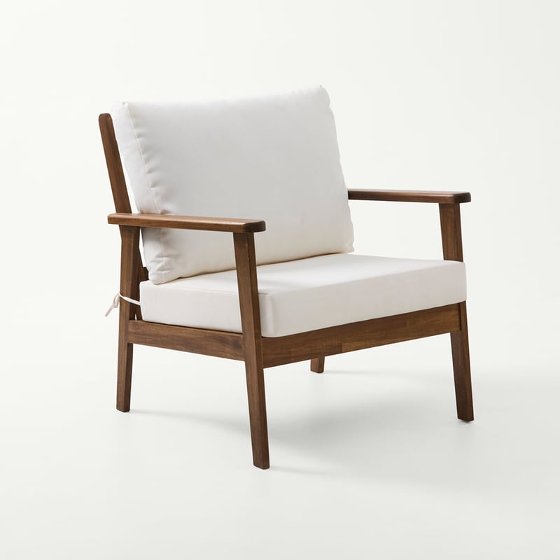 Byron White & Dark Timber Outdoor Set