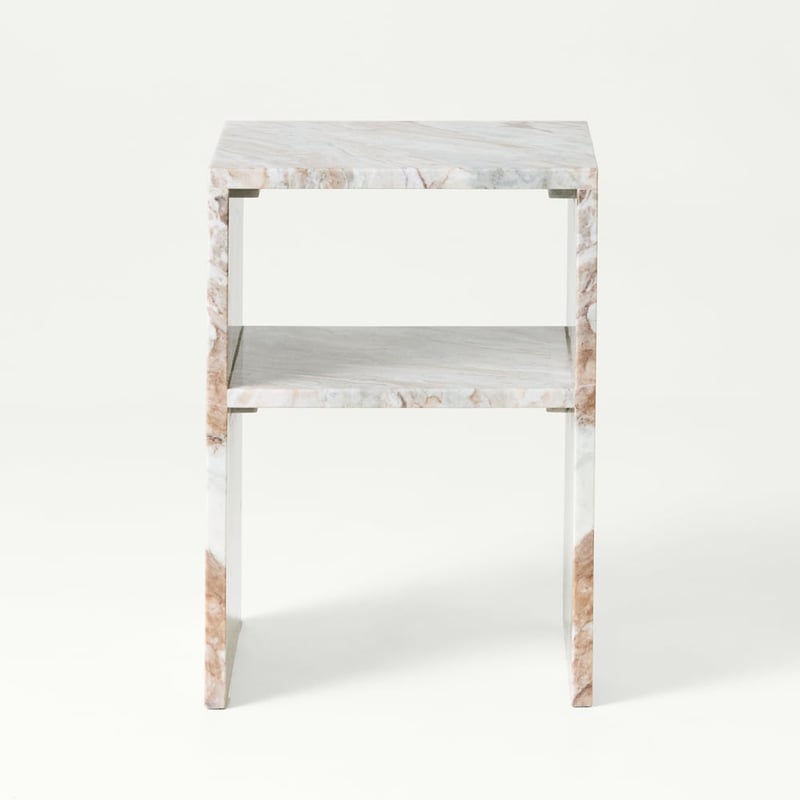 Athena Toronto Marble Fluted Bedside Table