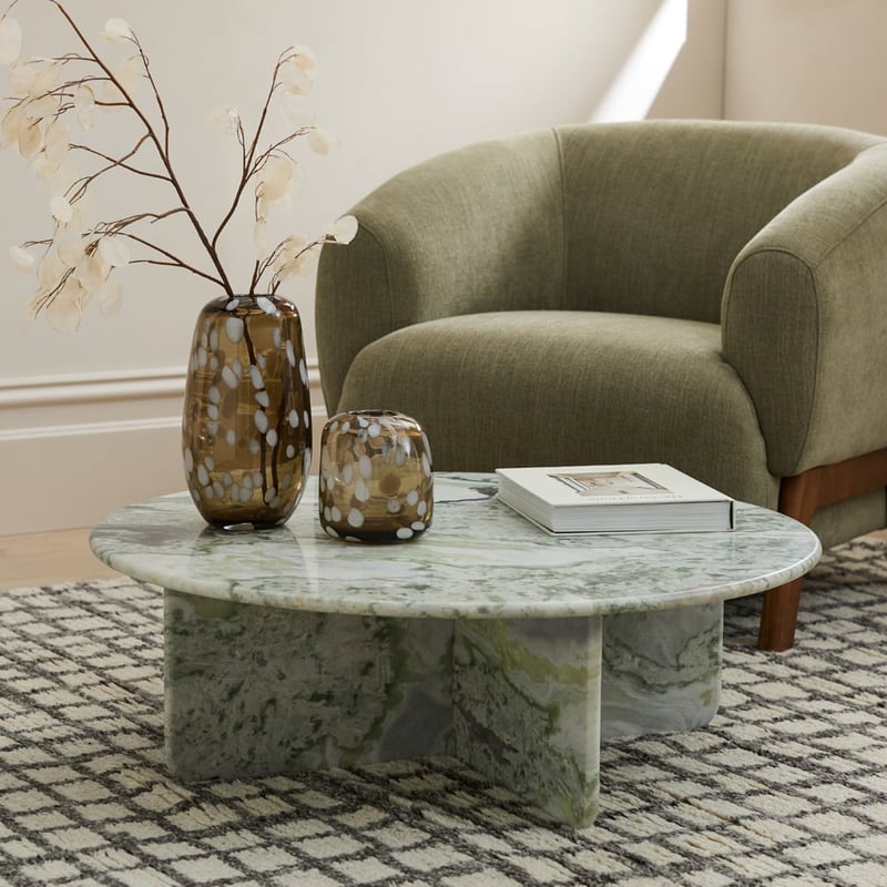 Athena Green Onyx Marble Coffee Table
