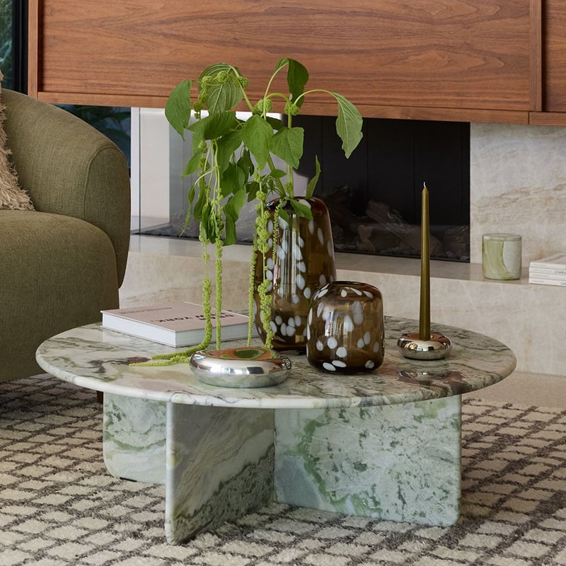 Athena Green Onyx Marble Coffee Table
