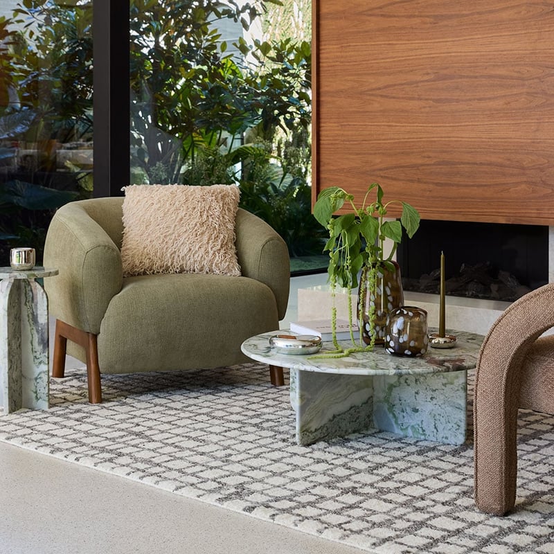 Athena Green Onyx Marble Coffee Table