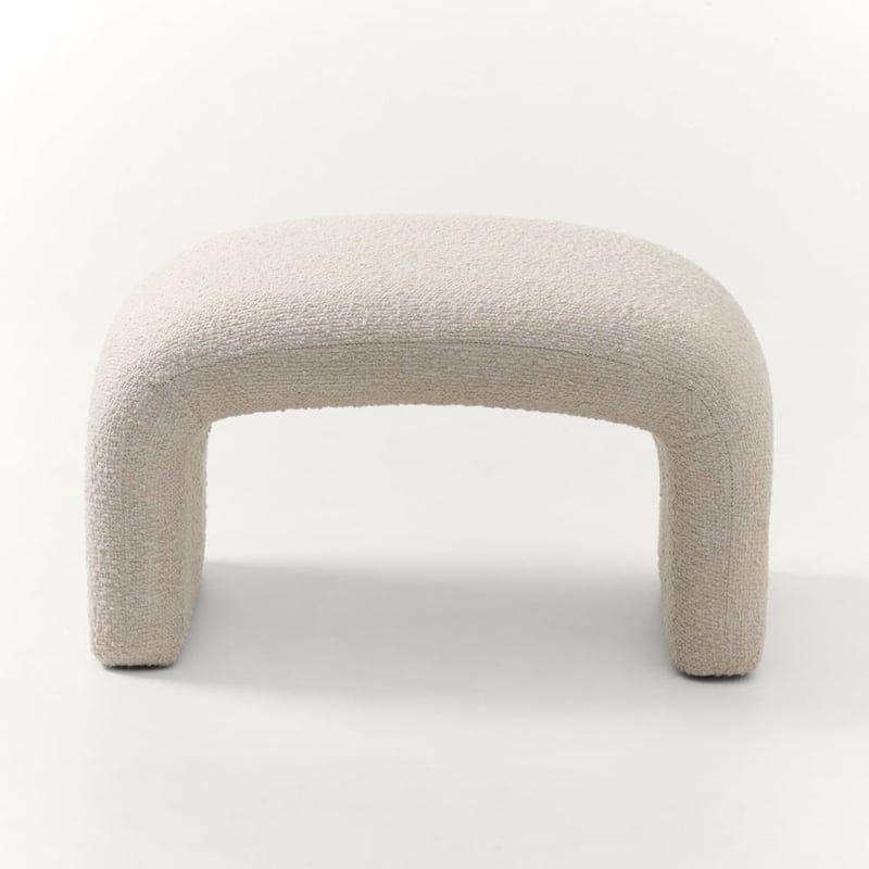 Cleo Almond Boucle Ottoman