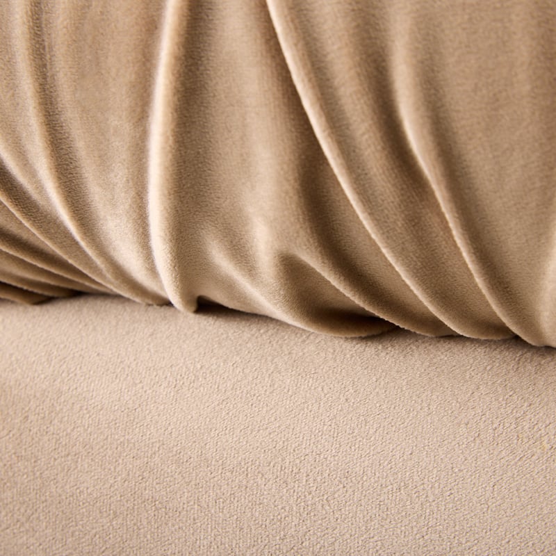 Vienna Mushroom Velvet Ruched Bedhead