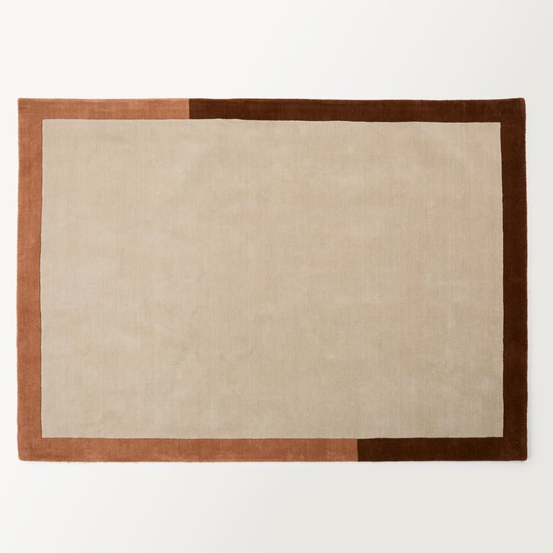Anna Frame Hand Loomed Earth Wool Rug