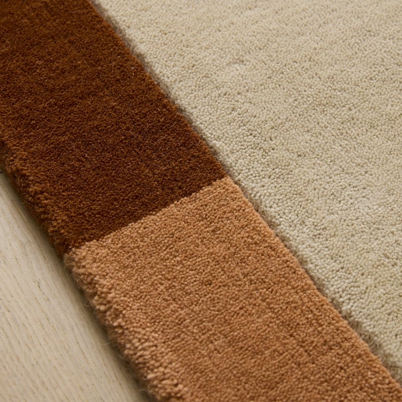 Anna Frame Hand Loomed Earth Wool Rug