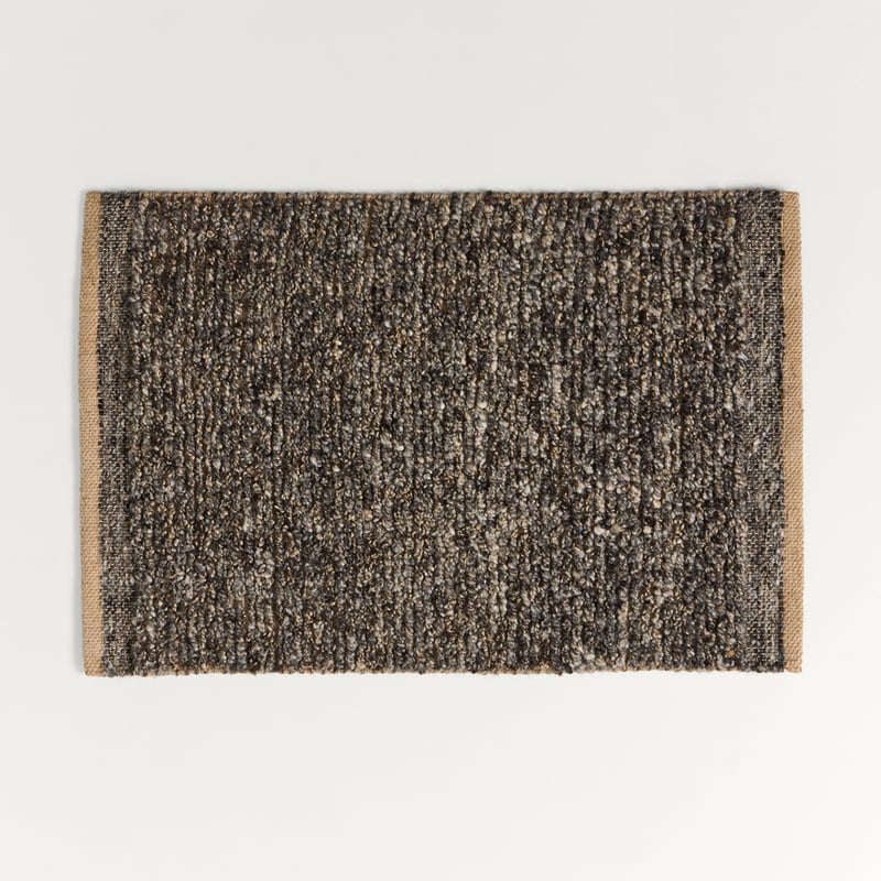 Cruz Slate Handwoven Wool & Jute Indoor Mat