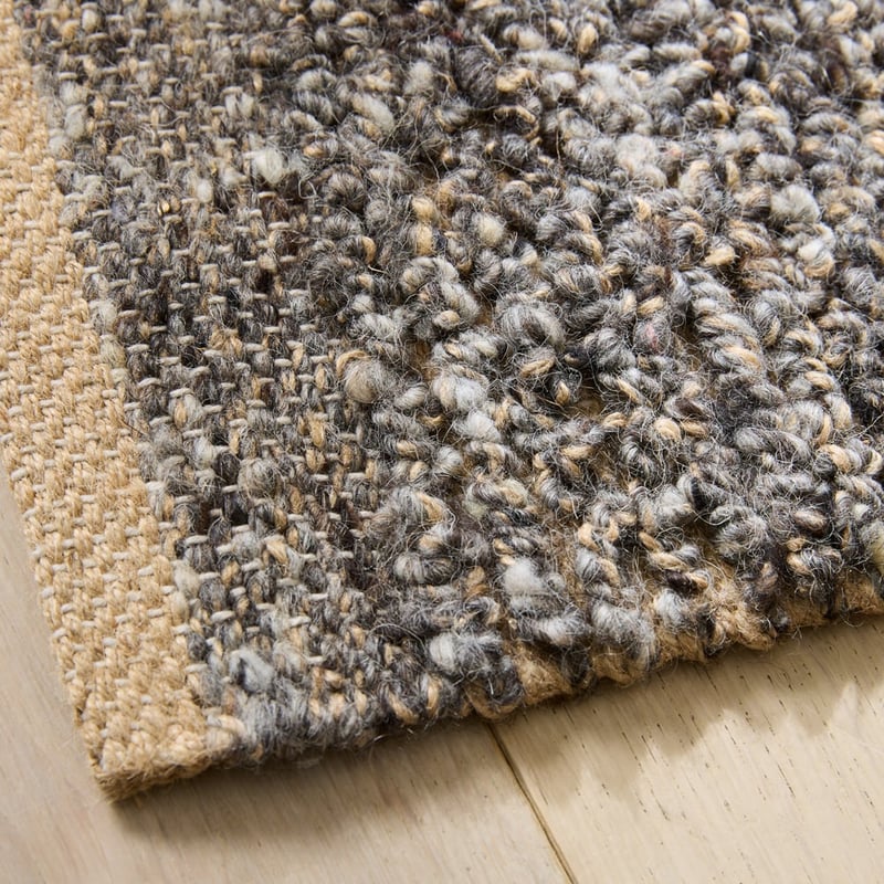 Cruz Slate Handwoven Wool & Jute Indoor Mat