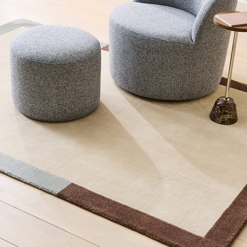 Anna Sky Frame Hand Loomed Wool Rug