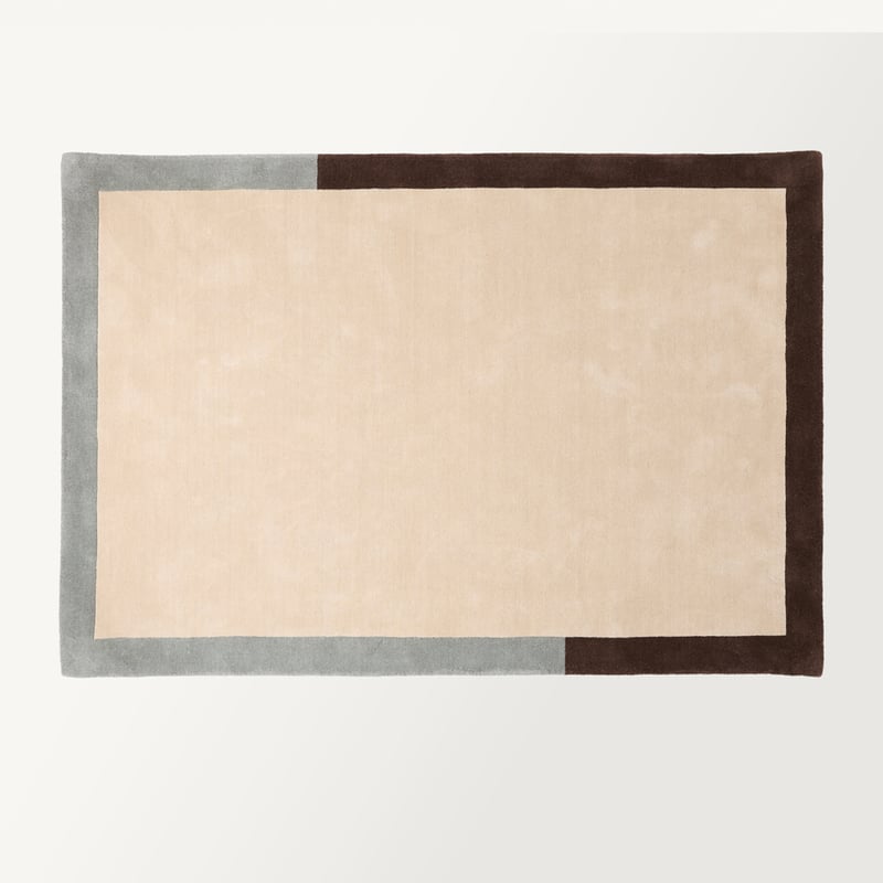 Anna Sky Frame Hand Loomed Wool Rug