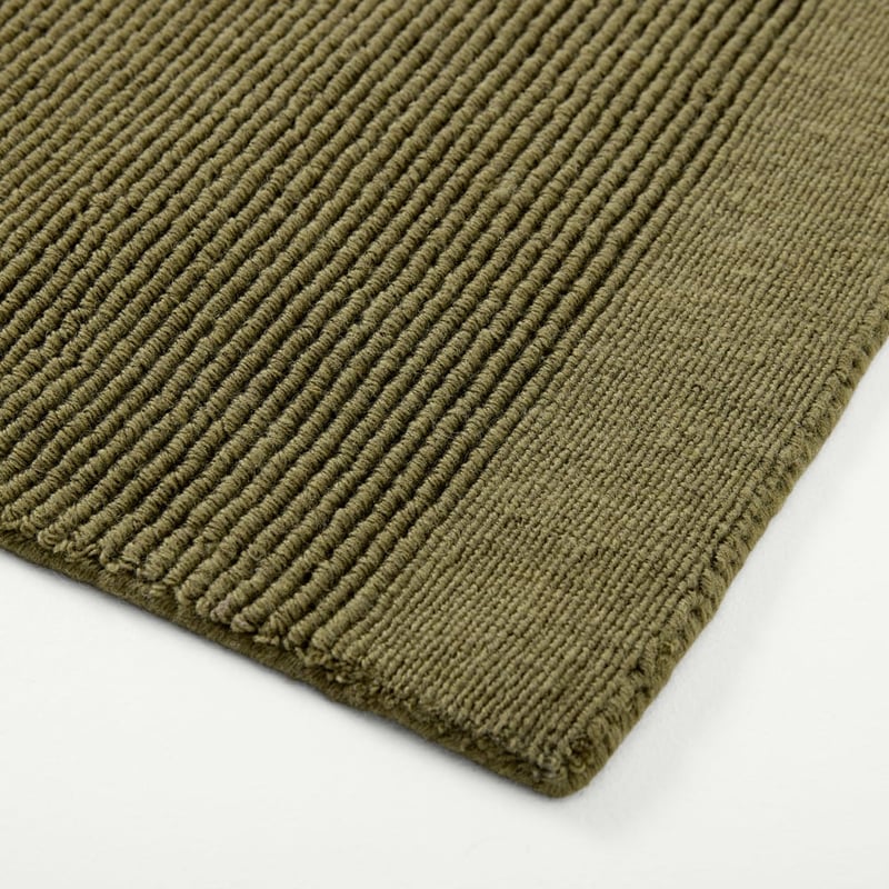 Finn Hand Loomed Olive Wool Rug