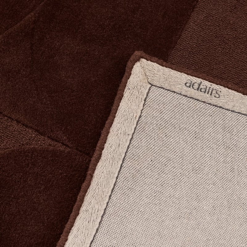 Echo Chocolate Hand Tufted Cut and Loop Wool Rug 