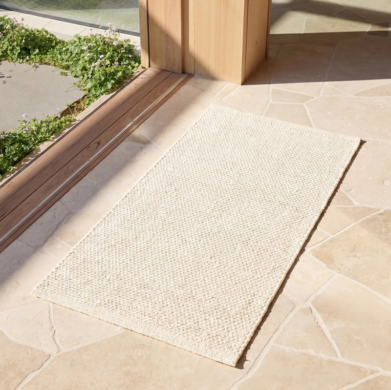 Mesa Natural Woven Recycled PET Indoor & Outdoor Wide Mat