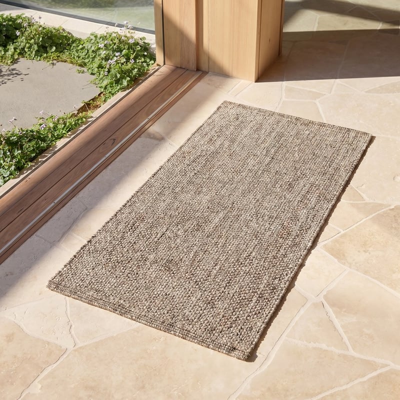 Mesa Chocolate Woven Recycled PET Indoor & Outdoor Wide Mat 